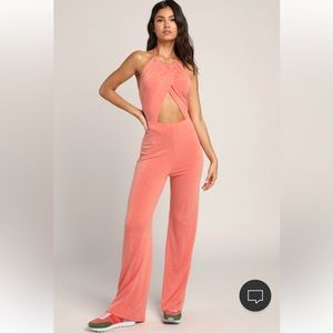 🔥NWT🔥 Lulus Living Luxe Coral Jumpsuit